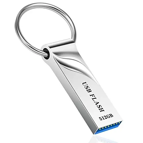 Produktbild: dolrun USB Stick 3.0 512GB - Speicherstick USB-Stick Metall Datenspeicher USB-Flash-Laufwerk mit Schlüsselring USB 3.0 für Laptop, Computer, Auto, PC