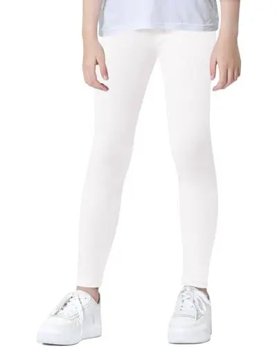 Produktbild: Domee Mädchen Leggings Baumwolle Lang Hosen Kinderhosen Sporthose Weiß 134-140 (Herstellergröße 140)