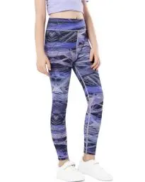 Produktbild: Domee Mädchen Sport Leggings Sporthose Turnhose Gymnastik Fitness Bunte Lila 146-152 (Herstellergröße 150)