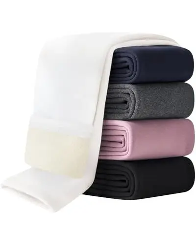 Produktbild: Domee Mädchen Thermo Leggings Gefütterte Hosen Winter Warme Baumwolle Weiß 140 (Herstellergröße 150)