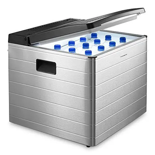 Produktbild: DOMETIC CombiCool RC 2200 EGP, lautlose, elektrische Absorber-Kühlbox aus Aluminium mit Gas-Anschluss 50 mbar, 40 Liter, 12 V und 230 V für Auto, Lkw und Steckdose
