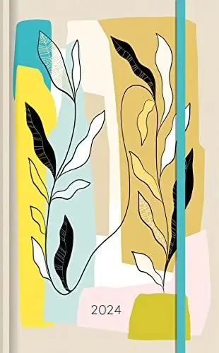 Produktbild: Dominique Vari Wallpiece - Wochen-Notizkalender groß 2024 - Taschen-Kalender 13x21 cm - mit Verschlussband & Falttasche - Weekly