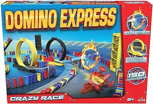 Produktbild: Domino Express Crazy Race, Konstruktionsspielzeug ab 6 Jahren, Domino Spiel mit Dominosteinen für Kinder
