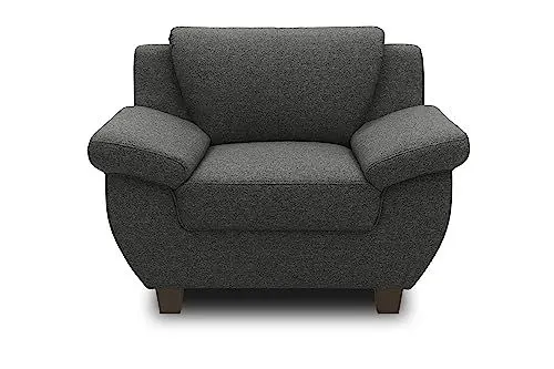 Produktbild: DOMO. collection Sessel Panama, Polstersessel, Einzelsessel, Sofa Garnitur, 3-2-1 Sessel, 91 x 108 x 80 cm (TxBxH), anthrazit