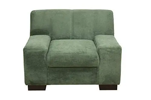 Produktbild: DOMO. collection Sessel Norma, Polstersessel, Polster-Garnitur mit Holzfüßen, Sitzmöbel Polstermöbel, 101 x 85 x 74 cm (BxTxH), Feinstoff grün