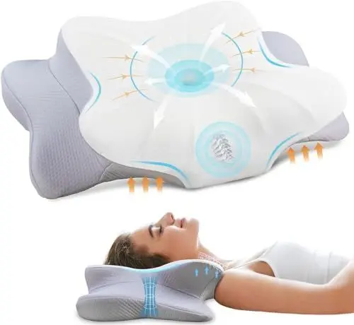 Produktbild: DONAMA Memory Foam Kissen ergonomisches Nackenkissen Kopfkissen Seitenschläferkissen für Seiten, Rücken & Bauchschläfer
