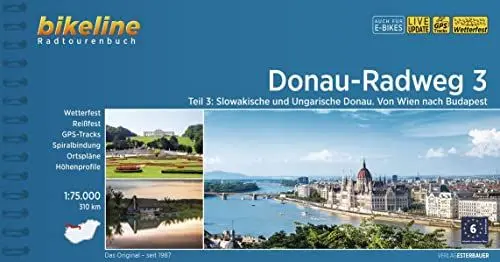 Produktbild: Donauradweg / Donau-Radweg Teil 3: Slowakische und Ungarische Donau. Von Wien nach Budapest. 1:75.000, 335 km (Bikeline Radtourenbücher)