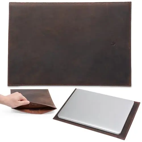 Produktbild: DONBOLSO Laptophülle - Ledertasche für MacBook Air 28 Zoll & iPad/Tablets - Technikfreundlich und leicht zu tragen - Laptoptasche - Braun Laptop-Sleeve