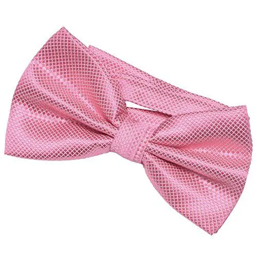 Produktbild: DonDon Herren Fliege 12 x 6 cm gebunden mit Hakenverschluss und größenverstellbar für besondere Anlässe rosa