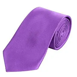 Produktbild: DonDon Herren Krawatte 7 cm klassische handgefertigte Business Krawatte Flieder Violett für Büro oder festliche Veranstaltungen