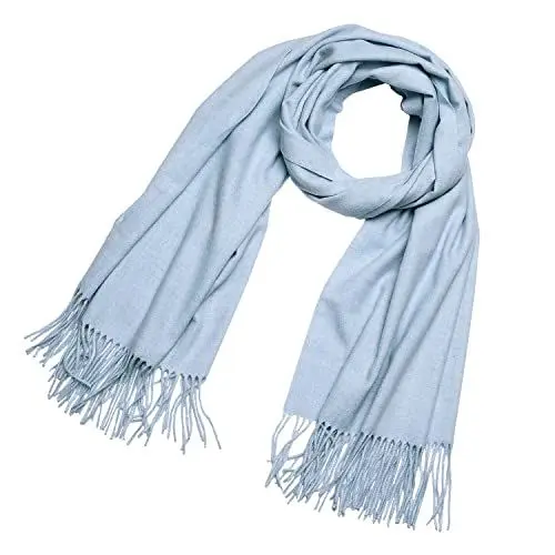 Produktbild: DonDon Schal Damen Winter Wollschal Winterschal groß und flauschig 200 x 70 cm - Hellblau