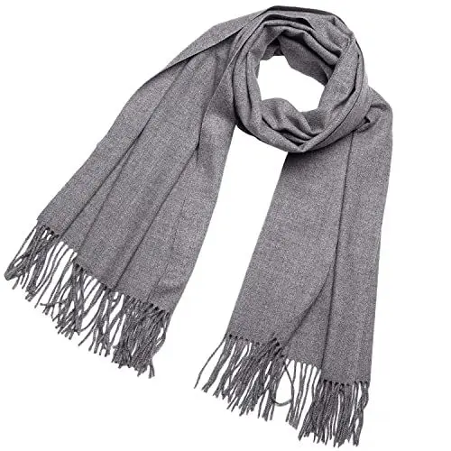 Produktbild: DonDon Schal Damen Winter Wollschal Winterschal groß und flauschig 200 x 70 cm - Grau