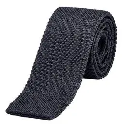 Produktbild: DonDon schmale Strickkrawatte 5 cm - grau anthrazit