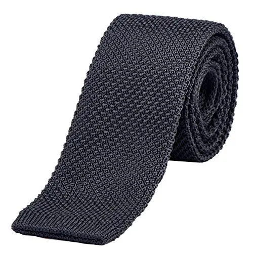 Produktbild: DonDon schmale Strickkrawatte 5 cm - grau anthrazit