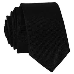 Produktbild: DonDon schmale schwarze Krawatte 5 cm