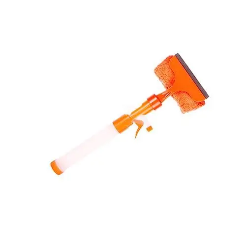 Produktbild: DONFAMDS Multi Funktions Fensterwischer mit Sprühfunktion Fensterreiniger für Streifenfreies Putzen von Glasflächen für Fenster Duschtüren und Spiegel Orange