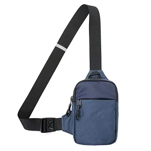 Produktbild: DONGKER Sling Chest Crossbody Bag, Wasserdicht Schultertasche, Crossbody Bag Backpack für Männer und Frauen, die Outdoor-Sportarten wandern (L, Blau)