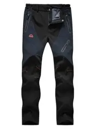 Produktbild: donhobo Damen Wanderhose Wasserdicht Softshellhose Outdoorhose Winddicht Warm Gefüttert Winterhose Trekkinghose Skihose Funktionshose Schwarz L
