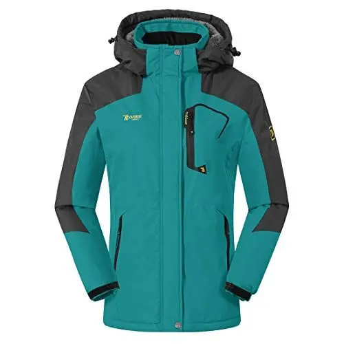 Produktbild: donhobo Damen Winter Fleecejacke Warm Jacke Softshelljacke Atmungsaktiv Outdoor Skijacke Winddichte Wasserdicht Funktionsjacke (Blau, M)
