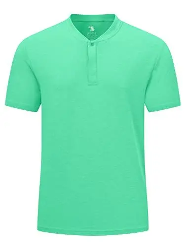 Produktbild: donhobo Herren Sport T-Shirt Outdoor Golf Polo Sportshirt Fitness Atmungsaktiv Schnelltrocknend Kurzarm T-Shirts Männer Tops (Grün, M)