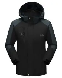 Produktbild: donhobo Softshelljacken Herren Funktionsjacke Wasserdicht Atmungsaktiv Wandern Mantel Outdoor Jacke Ski Regenmantel (Schwarz, M)