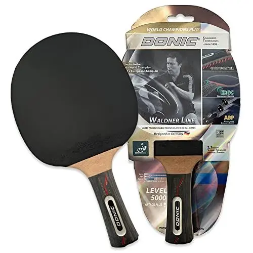 Produktbild: Donic-Schildkröt Carbon Tischtennisschläger Waldner 5000 | Carbon-Holz in Premium-Qualität | ITTF Belag | konkaver Griff | Profi Wettkampf Tischtennis-Schläger