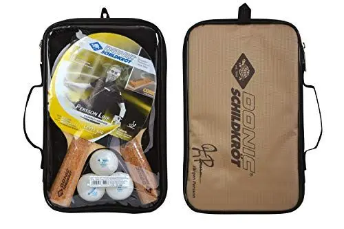 Produktbild: Donic-Schildkröt Tischtennis-Set Persson 500, 2 Schläger mit angenehmen Korkgriff, 3 Bälle in sehr guter 2* Qualität, wertige Tasche, komplette Ausstattung, 788490