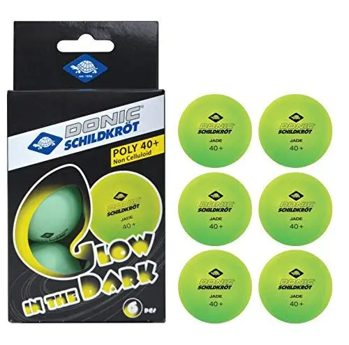 Produktbild: Donic-Schildkröt Tischtennisbälle Glow in the Dark, 6 Bälle für das Spiel bei Dämmerung und Dunkelheit, 608507