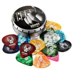 Produktbild: Donner Celluloid Gitarren Plektren Gitarren Picks 0.46-1.20mm 4 verschiedene Stärke 16 Stück