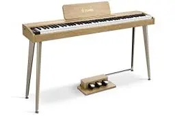 Produktbild: Donner DDP-60 88 Tasten Digital Piano für Anfänger, Elektrisches Keyboard mit anschlagdynamischen Tasten, 128 Stimmen, 83 Rhythmen, 8 Reverb-Effekte, 5 Stärkekurven, Auto Chord