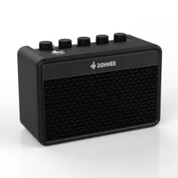 Produktbild: Donner Mini Gitarrenverstärker Combo Amp 5W, tragbarer wiederaufladbarer Gitarre Amp mit britischem Retro-Klang, Clean- und Overdrive-Kanälen(DA-10)