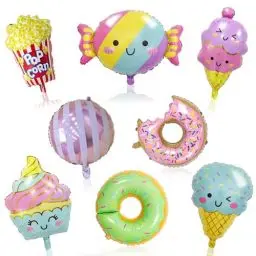 Produktbild: Donut Folienballons Set, 8 Stücke Dekoration Luftballons, Helium Ballon für Kinder Geburtstag Party, Party Dekoration