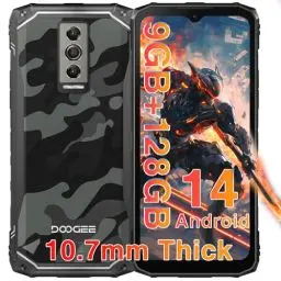Produktbild: DOOGEE Blade 10 Outdoor Handy Android 14, 9GB+128GB/TF 2TB, 6.56 Zoll HD+90Hz, 16MP+8MP Kamera, 5150mAh Outdoor Smartphone Ohne Vertrag,10,7 mm ultradünn, 3 Card Slots/Dual 4G SIM/Face ID/GPS