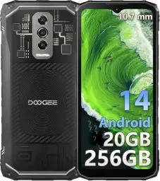 Produktbild: DOOGEE Blade 10 Ultra Outdoor Handy Ohne Vertrag Android 14, 20 GB + 256 GB Outdoor Smartphone, 10,7 mm ultradünn, transparente Rückseite, 5150 mAh, 6,56 Zoll HD+ 90 Hz, 50 MP, IP68/69K/NFC/GPS