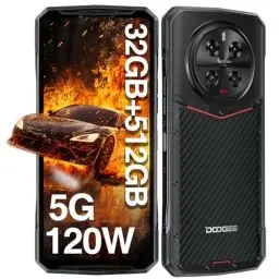 Produktbild: DOOGEE DK10 Outdoor Handy 5G - 512GB+32GB Dimensity 8020,64MP Nachtsicht+50MP*3 Quad-Kamera 6.67''120Hz Outdoor Smartphone ohne Vertrag,120W/5150mAh IP68 Android Dual SIM/WiFi 6/Fingerabdruck ID/NFC