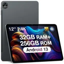 Produktbild: DOOGEE T20 Ultra Tablet 12 Zoll 32GB RAM 256GB ROM(2TB TF) Helio G99 Octa-Core Android 14 Gaming Tablet, 10800mAh, 2.4K Display, 16MP+8MP Dual SIM Tablet PC 4G LTE /5G WiFi/GMS/GPS/Widevine L1 Grau