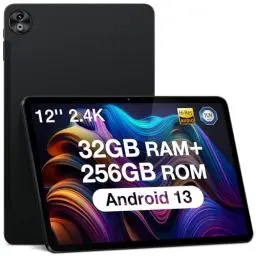 Produktbild: DOOGEE T20 Ultra Tablet 12 Zoll 32GB RAM 256GB ROM(2TB TF) Helio G99 Octa-Core Android Gaming Tablet, 10800mAh, 2.4K Display, 16MP+8MP Dual SIM Tablet PC 4G LTE /5G WiFi/GMS/GPS/Widevine L1 Schwarz