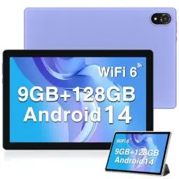 Produktbild: DOOGEE U10 Tablet 10 Zoll Android 14, Tablet mit Hülle, 9GB RAM + 128GB ROM (1TB TF) Kinder Tablet PC 1280*800 HD+ IPS Dual Camera, 5G WIFI6/ Face ID/ Widevine L1/ BT 5.0/ OTG/ 5060mAh/ 8+5MP/ Type C