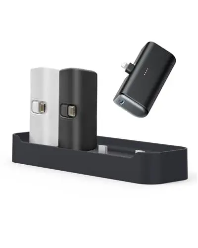 Produktbild: Doohoeek Ladestation Kompatibel mit Anker Nano Power Banks (Modell: A1653& 1645), 4-Port-Schnellladegerät für Mini Power Banks, Familiengröße Home Charging Hub(nur Station)