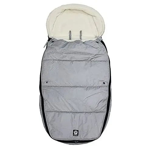 Produktbild: Dooky Fußsack, für Kinderwagen, Autositz oder Buggy (universalpassend, wasser- & windabweisend, Doppelreißverschluss, 3- und 5-Punkt-Gurte, Größe: 6-36 Monate (98x50x8cm)), Silver Sky