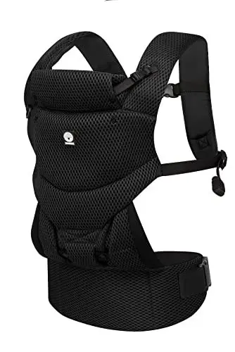 Produktbild: Dooky - Ergonomische Babytrage Neugeborene ab Geburt (0-3 Jahre & 3.5-15 kg) - Koala Tragetuch Baby, Hüftsitz Baby Carrier, Babytragetuch - Atmungsaktives Material: Polyester - Farbe: Schwarz