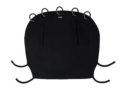 Produktbild: Dooky - Sonnenschutz für Kinderwagen, Buggy & Babyschale - Schwarz - Sonnensegel Wetterschutz, Windschutz Regenschutz Kinderwagen, Sonnenschutz Buggy, Sonnenschirm - Baumwolle - LxBxH = 26x3x18 cm