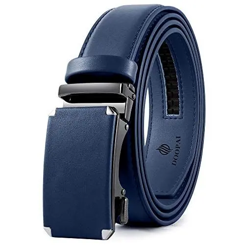 Produktbild: DOOPAI Automatik Gürtel Herren Blau, Ratsche Gürtel Herren Automatik, Automatik Gürtel für Männer 125cm
