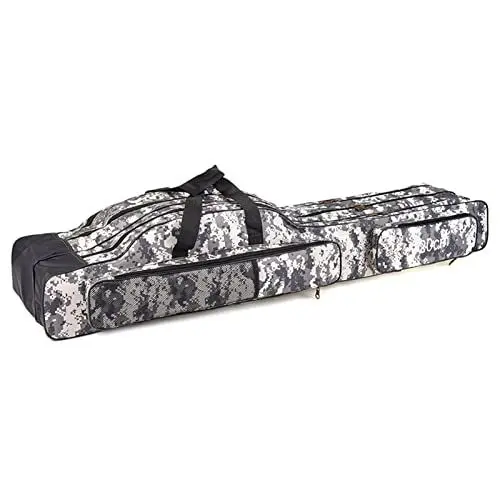 Produktbild: doorslay 3-lagige Angeltasche, Tragbar Angeltasche Rutentasch, Faltbar Angelrutentaschen, Rutentasche Rod Case für Angelruten, Angelgerät Reise-Aufbewahrungstasche, 120/150 cm(optional)