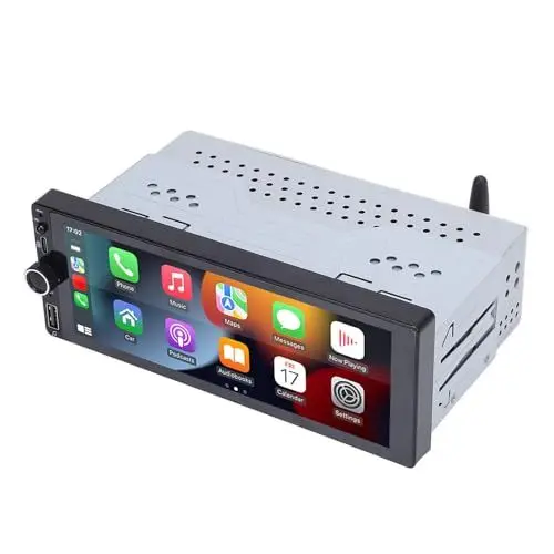 Produktbild: Doppel-DIN-Autoradio mit Kabellosem CarPlay und Android Auto, Autoradio mit 6,86-Zoll-IPS-Bildschirm, Bluetooth, Mirror Link, USB-Auto-MP5-Player, Unterstützt Lenkradsteuerung