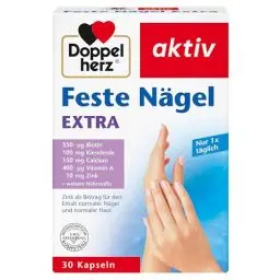 Produktbild: Doppelherz Feste Nägel Extra - mit Zink als Beitrag für den Erhalt normaler Nägel und normaler Haut - 30 Kapseln
