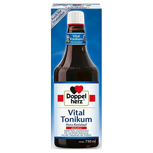 Produktbild: Doppelherz Vital Tonikum Herz-Kreislauf – Arzneimittel traditionell angewendet zur Unterstützung der Herz-Kreislauf-Funktion bei nervlicher Belastung – 750 ml