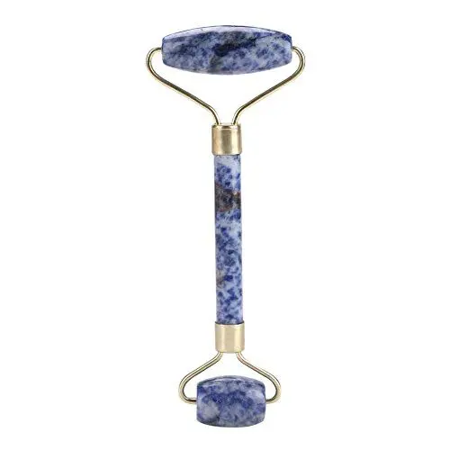 Produktbild: Doppelkopf Schönheitsroller Jade Face Eye Neck Massager Tool(Blau)