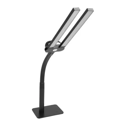 Produktbild: Doppelkopf-LED-Schreibtischlampe, 12 W, 35,4 Zoll, Architekten-Schreibtischlampe, Lange Dimmbare Lichtleiste mit Ferngesteuerter Schwenkarm-Tisch-Desktop-Leuchte für Künstler,