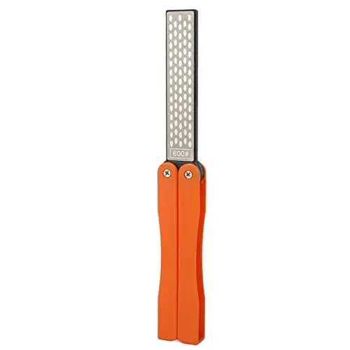 Produktbild: Doppelseitiger, Tragbarer, Fächerförmig Gefalteter Taschenschärfer aus Schmirgelpapier für Gartengeräte Im Freien (ORANGE)